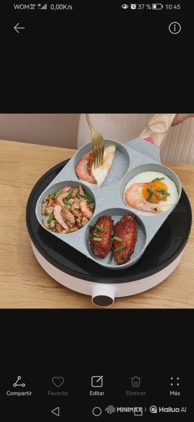 Sartén Antiadherente 4 Espacios Multiuso